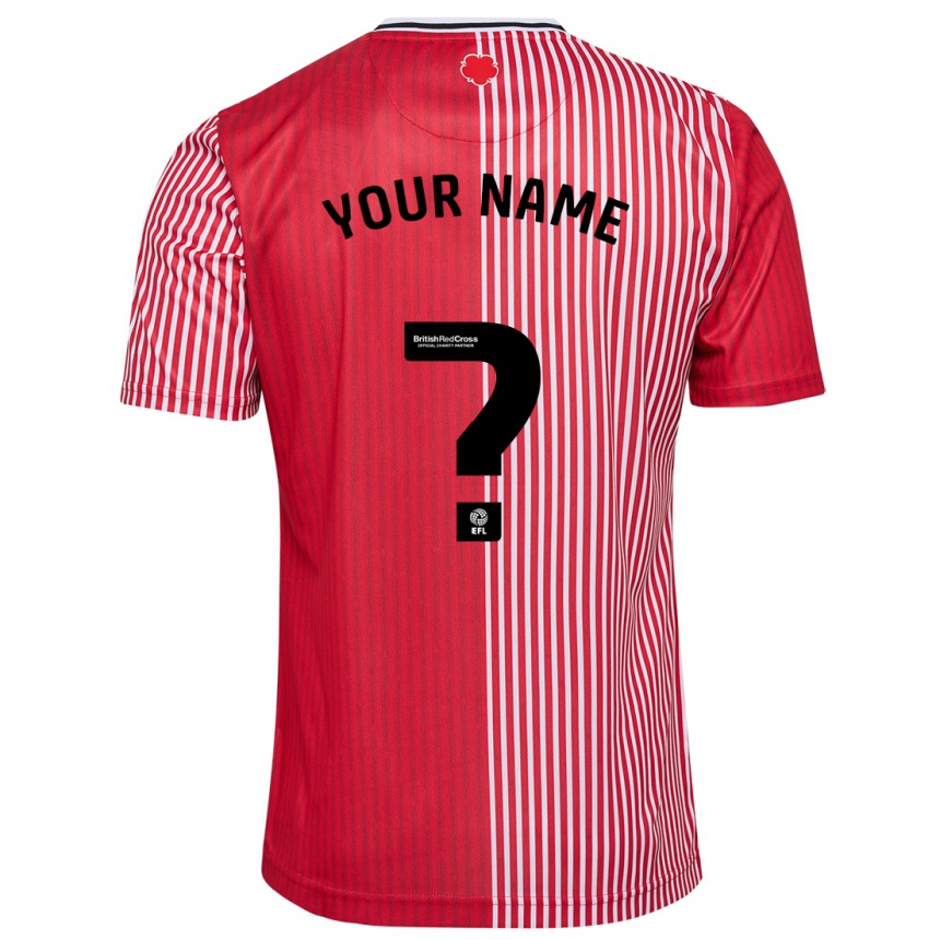 Hombre Fútbol Camiseta Su Nombre #0 Rojo 1ª Equipación 2023/24 Perú