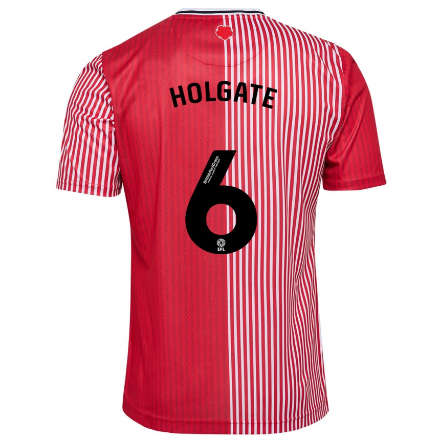 Hombre Fútbol Camiseta Mason Holgate #6 Rojo 1ª Equipación 2023/24 Perú