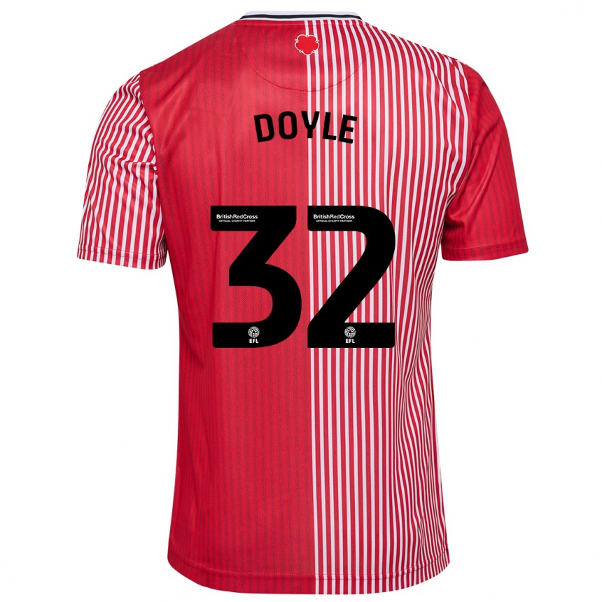 Hombre Fútbol Camiseta Kamari Doyle #32 Rojo 1ª Equipación 2023/24 Perú