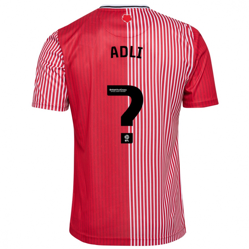 Hombre Fútbol Camiseta Mohamed Adli #0 Rojo 1ª Equipación 2023/24 Perú