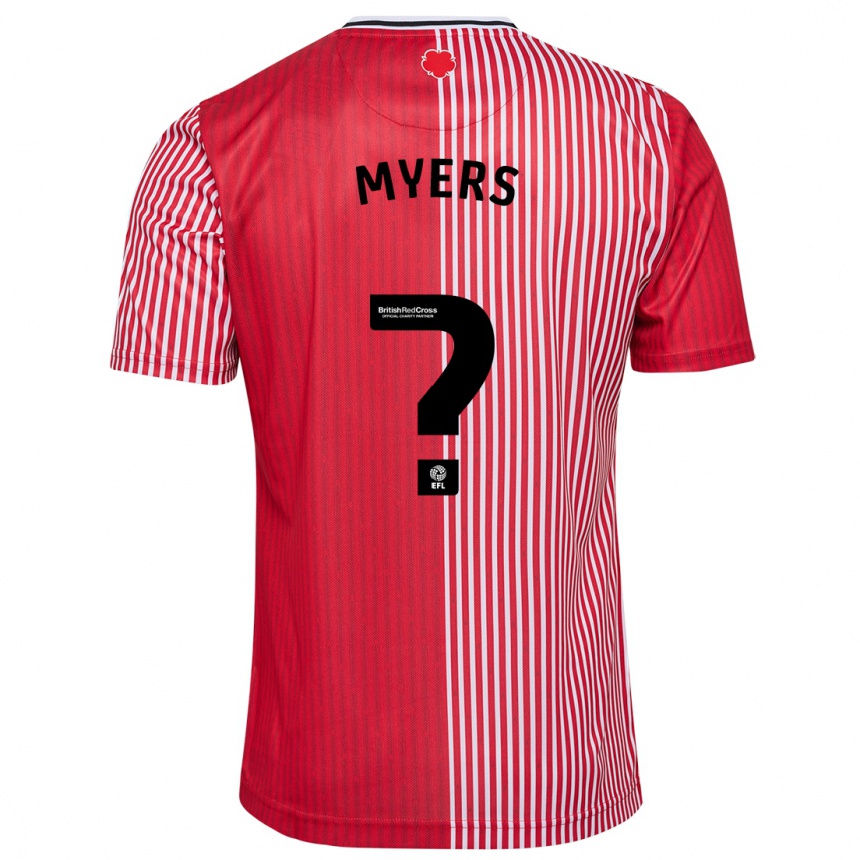 Hombre Fútbol Camiseta Tevin Myers #0 Rojo 1ª Equipación 2023/24 Perú