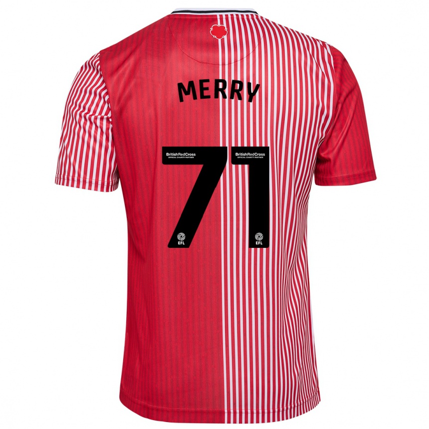 Hombre Fútbol Camiseta Will Merry #71 Rojo 1ª Equipación 2023/24 Perú