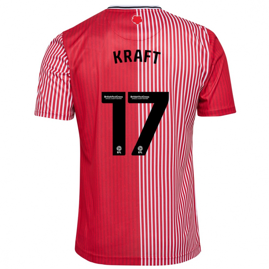 Hombre Fútbol Camiseta Emily Kraft #17 Rojo 1ª Equipación 2023/24 Perú