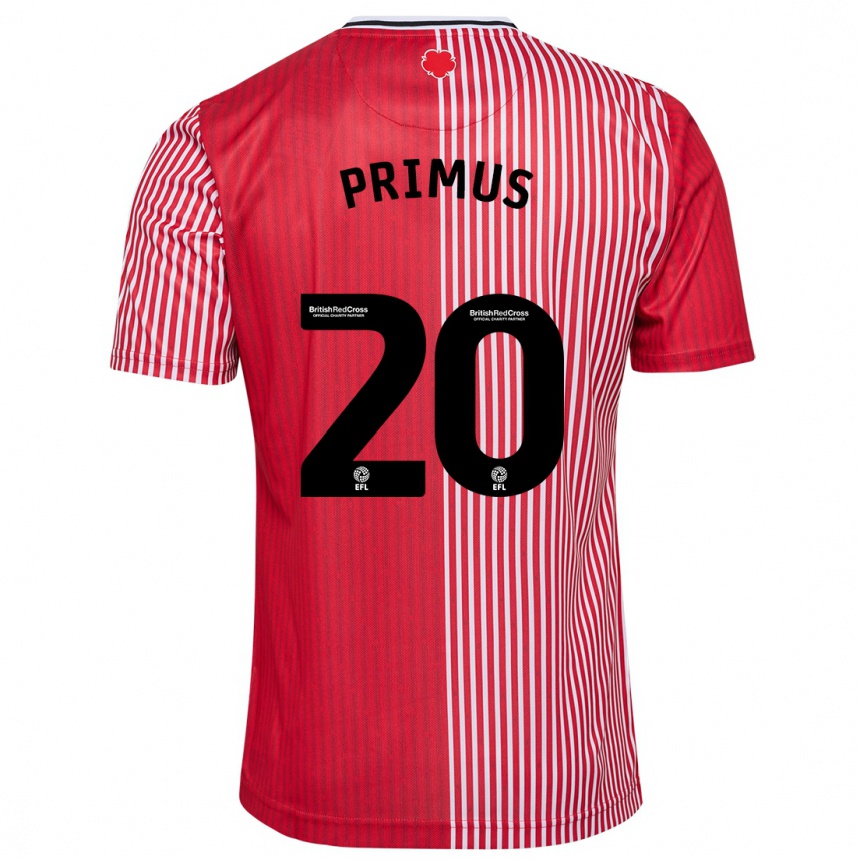 Hombre Fútbol Camiseta Atlanta Primus #20 Rojo 1ª Equipación 2023/24 Perú