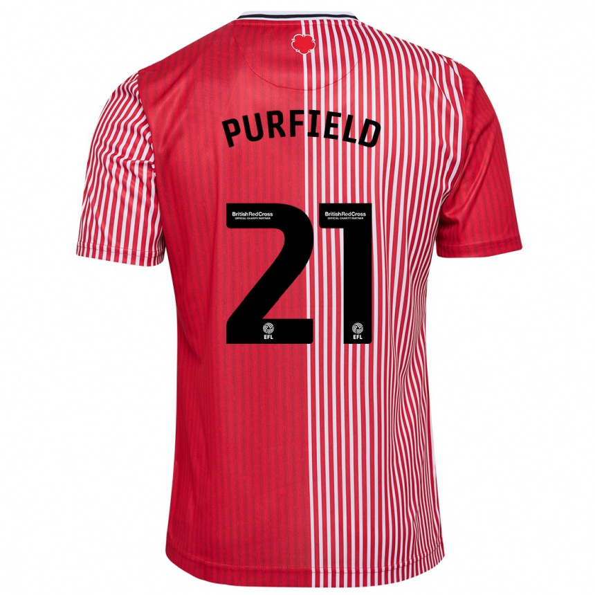 Hombre Fútbol Camiseta Jemma Elizabeth Purfield #21 Rojo 1ª Equipación 2023/24 Perú