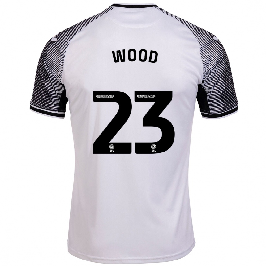 Hombre Fútbol Camiseta Nathan Wood #23 Blanco 1ª Equipación 2023/24 Perú