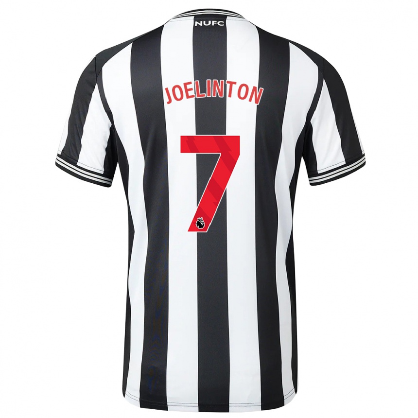 Hombre Fútbol Camiseta Joelinton #7 Blanco Negro 1ª Equipación 2023/24 Perú