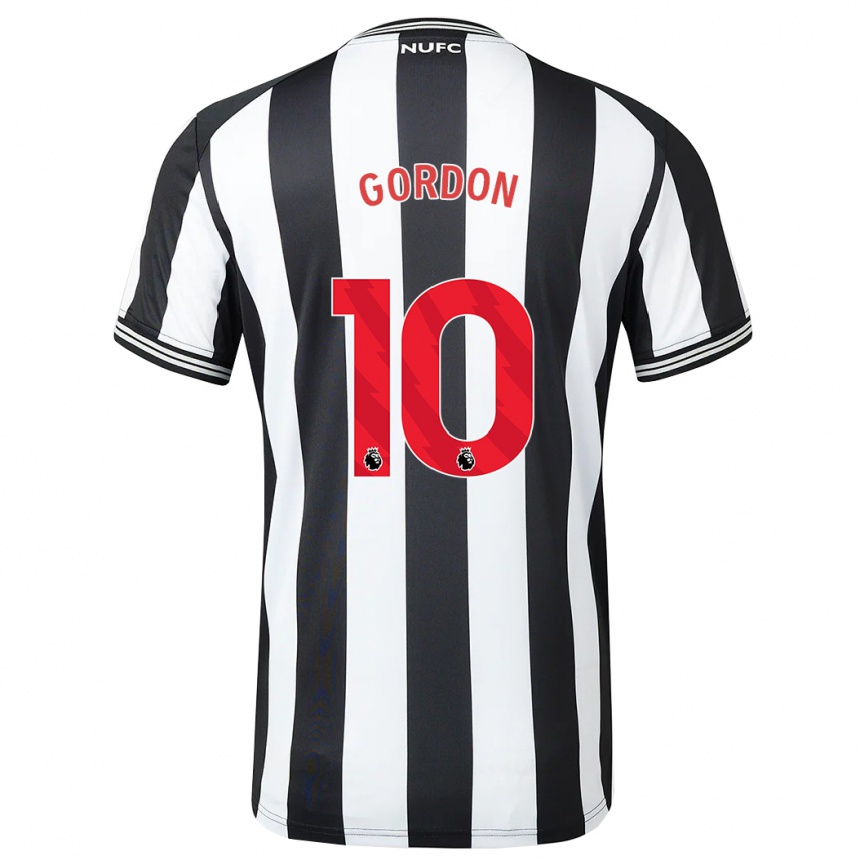 Hombre Fútbol Camiseta Anthony Gordon #10 Blanco Negro 1ª Equipación 2023/24 Perú