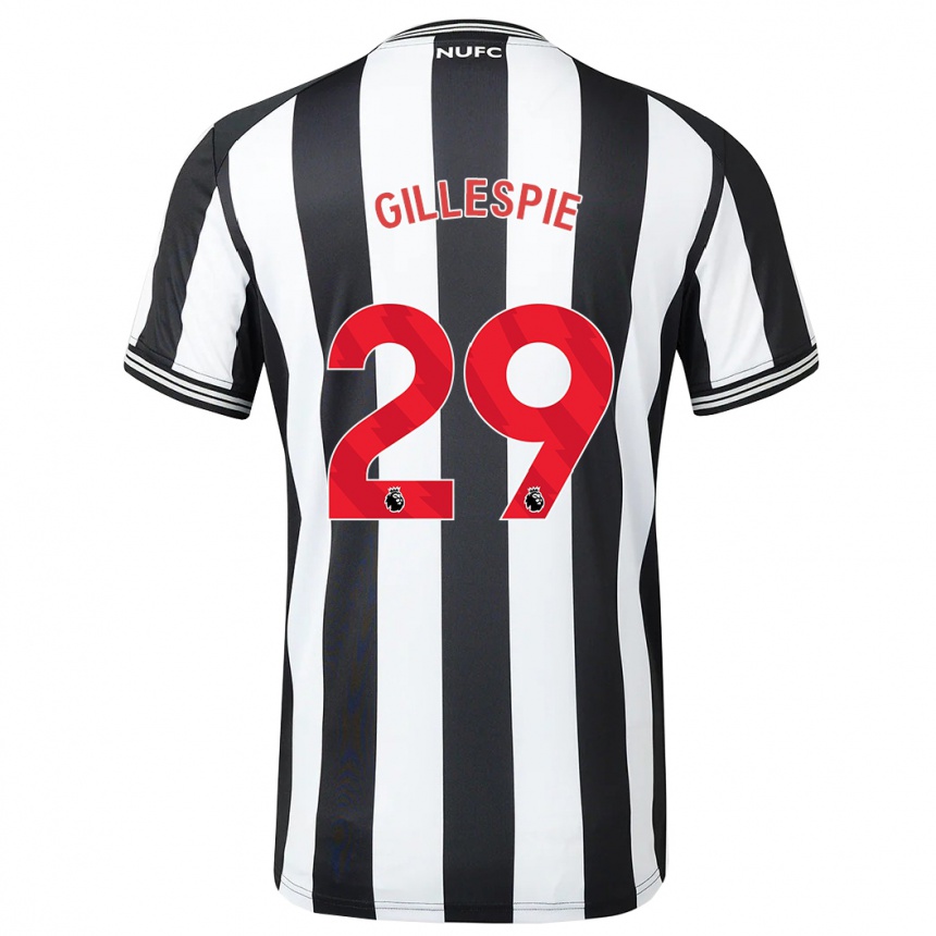 Hombre Fútbol Camiseta Mark Gillespie #29 Blanco Negro 1ª Equipación 2023/24 Perú