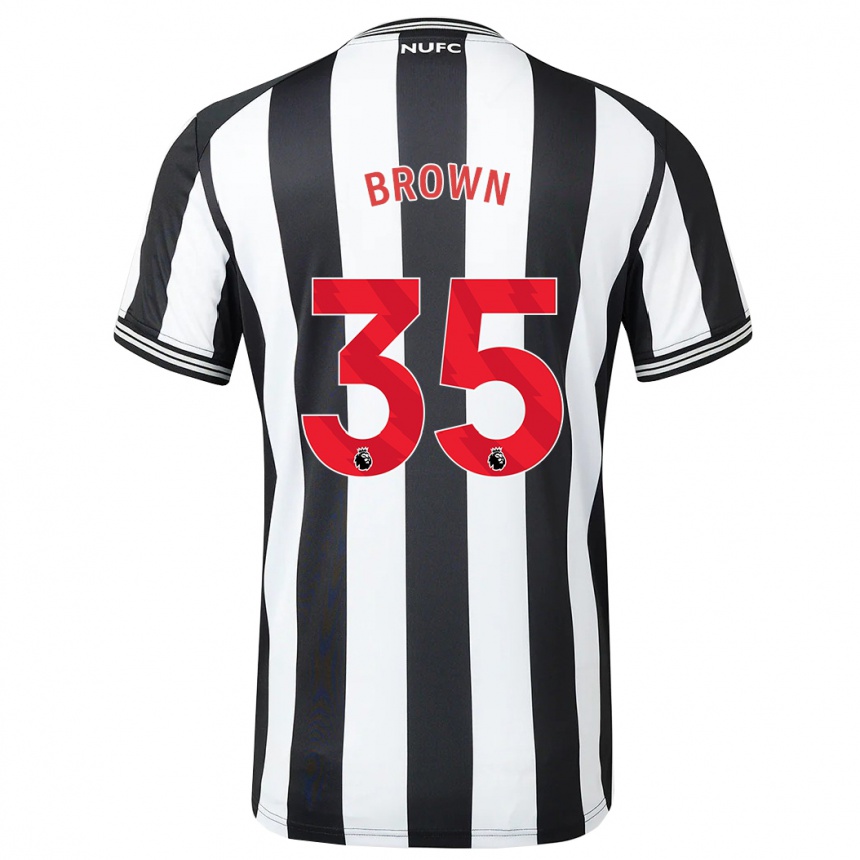 Hombre Fútbol Camiseta Will Brown #35 Blanco Negro 1ª Equipación 2023/24 Perú