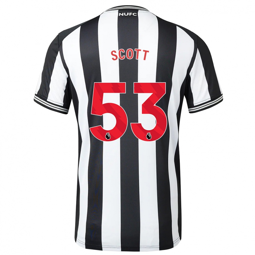 Hombre Fútbol Camiseta Joshua Scott #53 Blanco Negro 1ª Equipación 2023/24 Perú