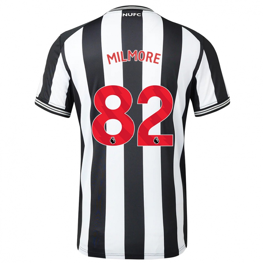 Hombre Fútbol Camiseta Carter Milmore #82 Blanco Negro 1ª Equipación 2023/24 Perú