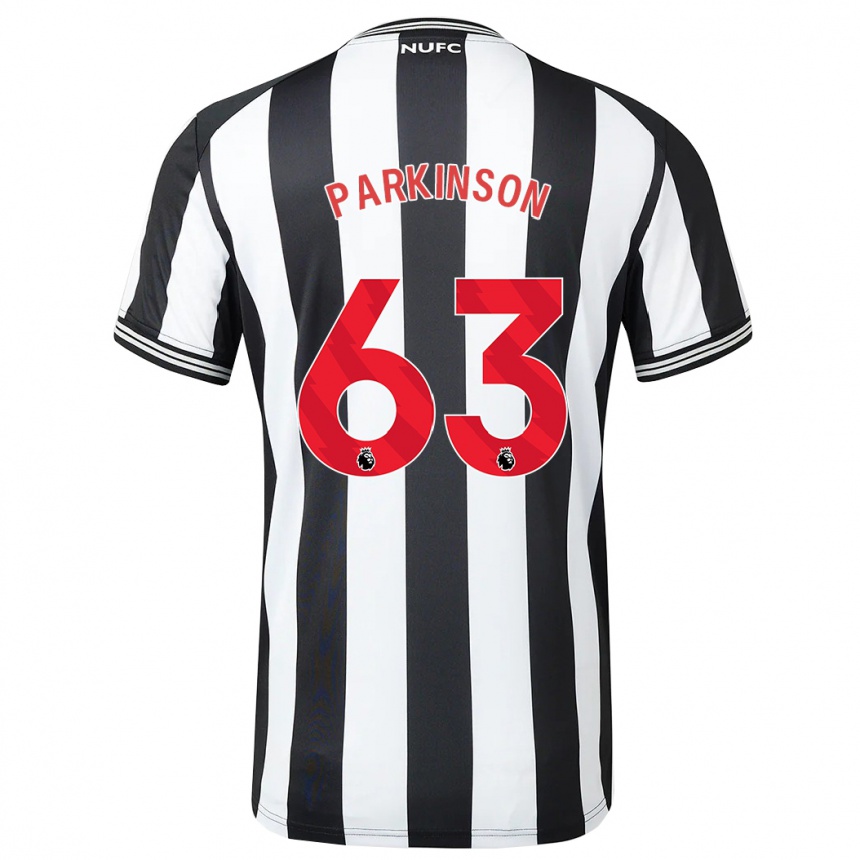 Hombre Fútbol Camiseta Ben Parkinson #63 Blanco Negro 1ª Equipación 2023/24 Perú