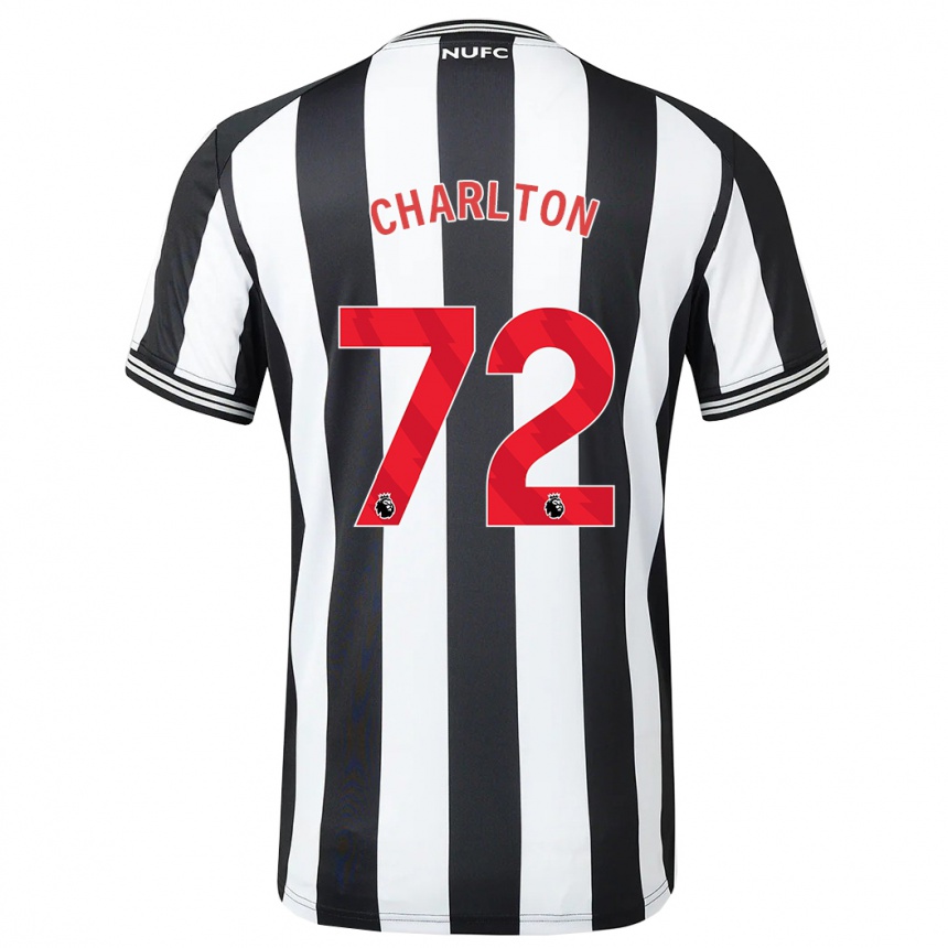 Hombre Fútbol Camiseta Dylan Charlton #72 Blanco Negro 1ª Equipación 2023/24 Perú