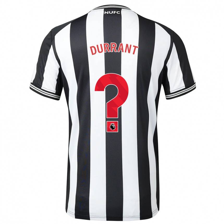 Hombre Fútbol Camiseta Jake Durrant #0 Blanco Negro 1ª Equipación 2023/24 Perú