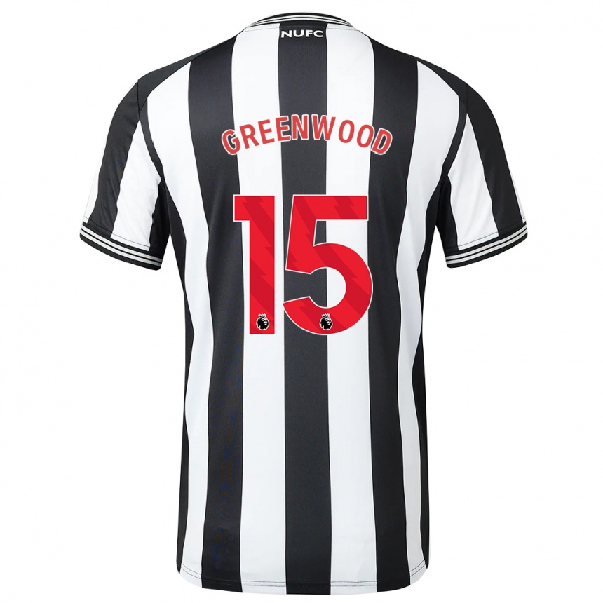 Hombre Fútbol Camiseta Hannah Greenwood #15 Blanco Negro 1ª Equipación 2023/24 Perú