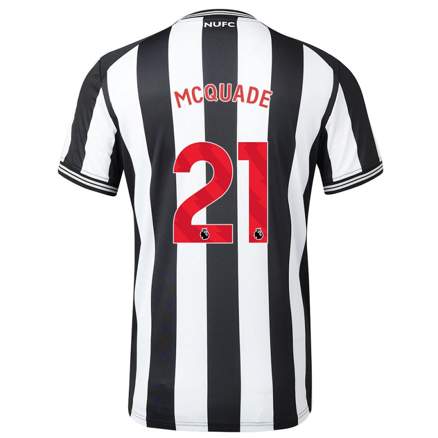 Hombre Fútbol Camiseta Jasmine Mcquade #21 Blanco Negro 1ª Equipación 2023/24 Perú