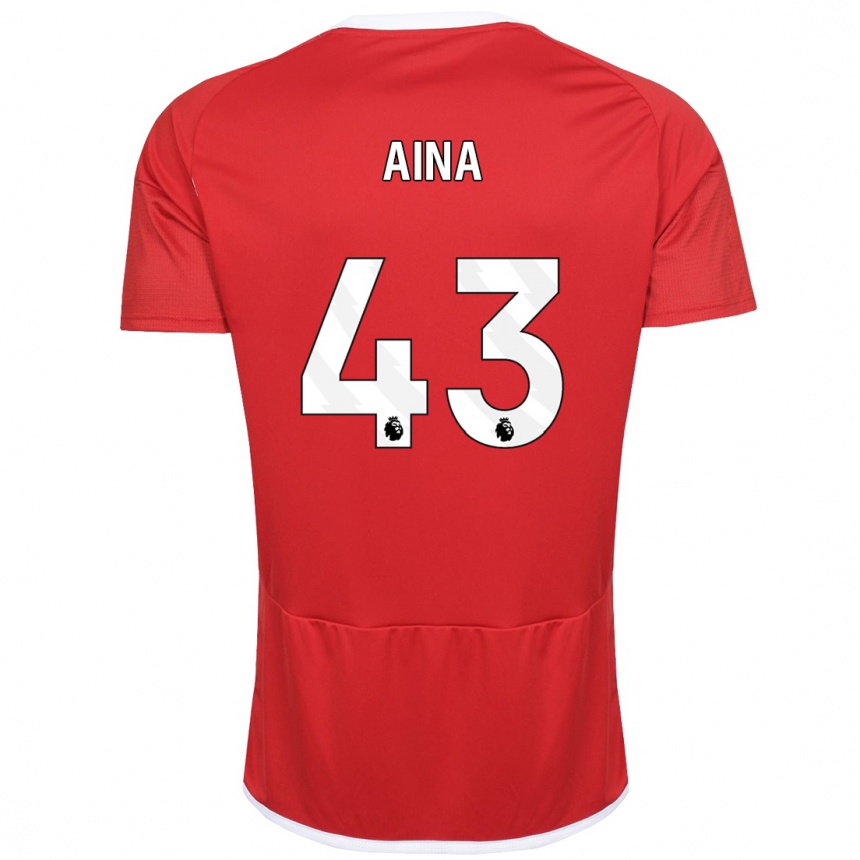 Hombre Fútbol Camiseta Ola Aina #43 Rojo 1ª Equipación 2023/24 Perú