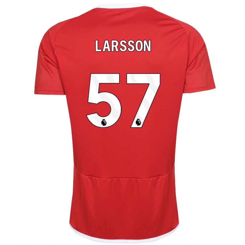 Hombre Fútbol Camiseta Julian Larsson #57 Rojo 1ª Equipación 2023/24 Perú