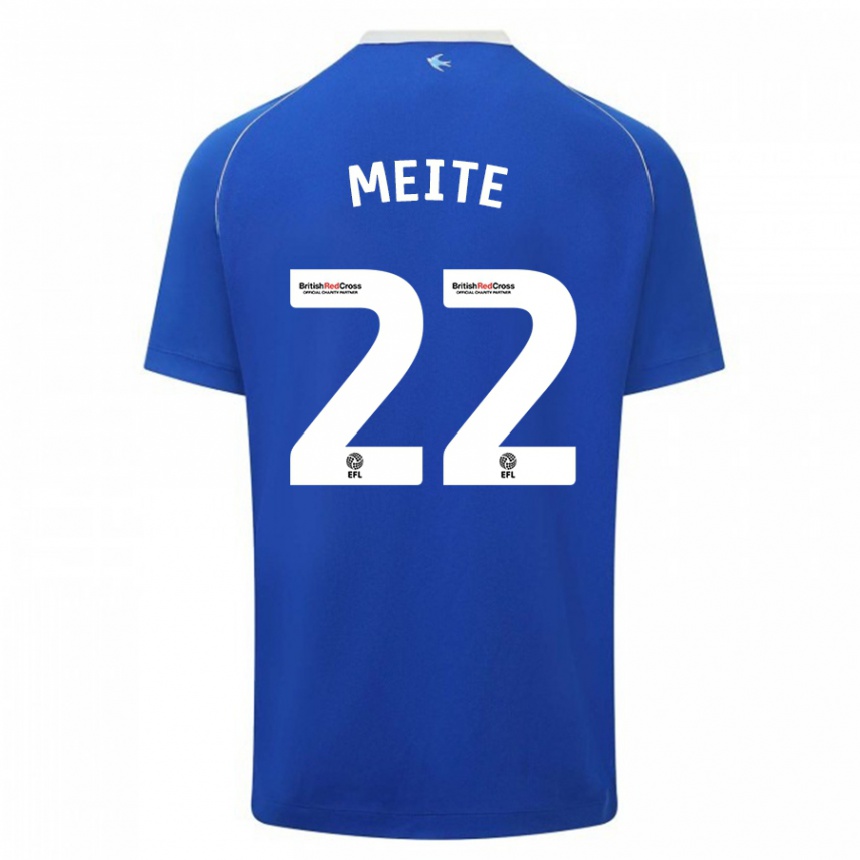 Hombre Fútbol Camiseta Yakou Méïté #22 Azul 1ª Equipación 2023/24 Perú