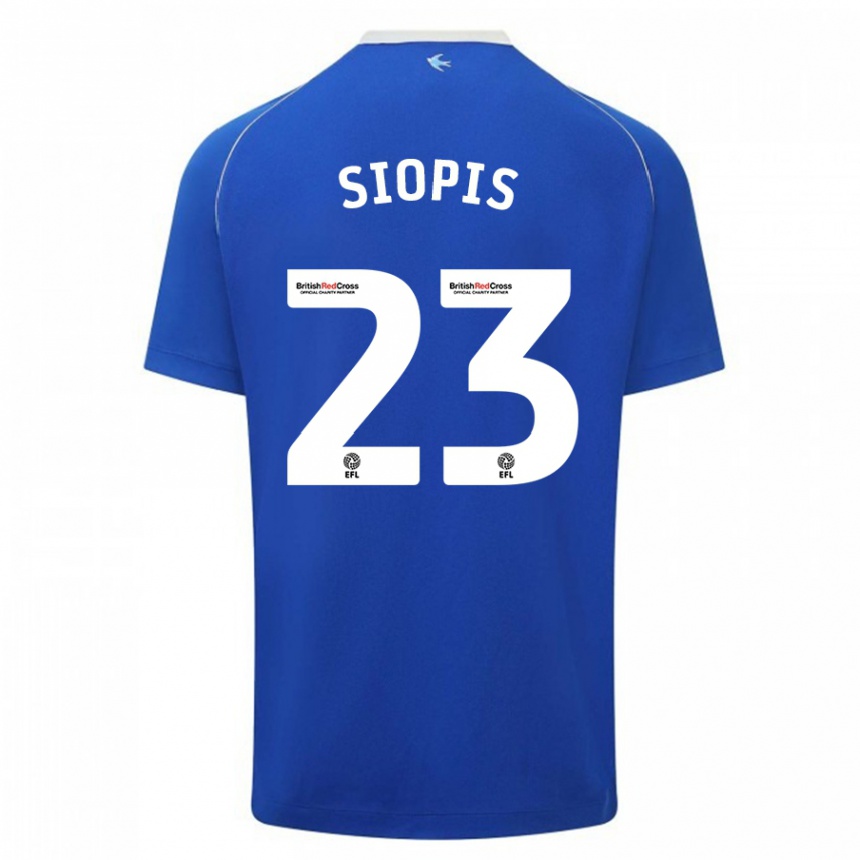 Hombre Fútbol Camiseta Manolis Siopis #23 Azul 1ª Equipación 2023/24 Perú