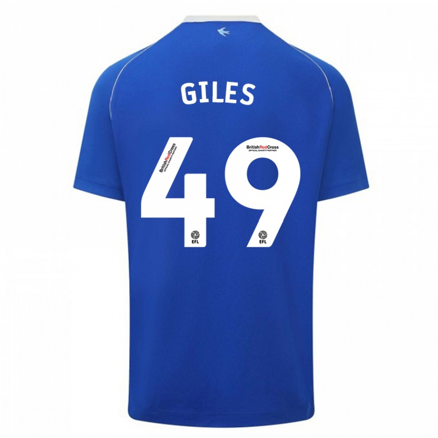 Hombre Fútbol Camiseta Luey Giles #49 Azul 1ª Equipación 2023/24 Perú