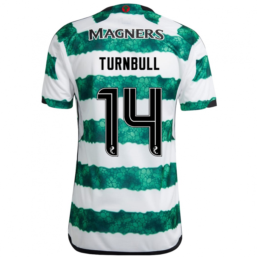 Hombre Fútbol Camiseta David Turnbull #14 Verde 1ª Equipación 2023/24 Perú