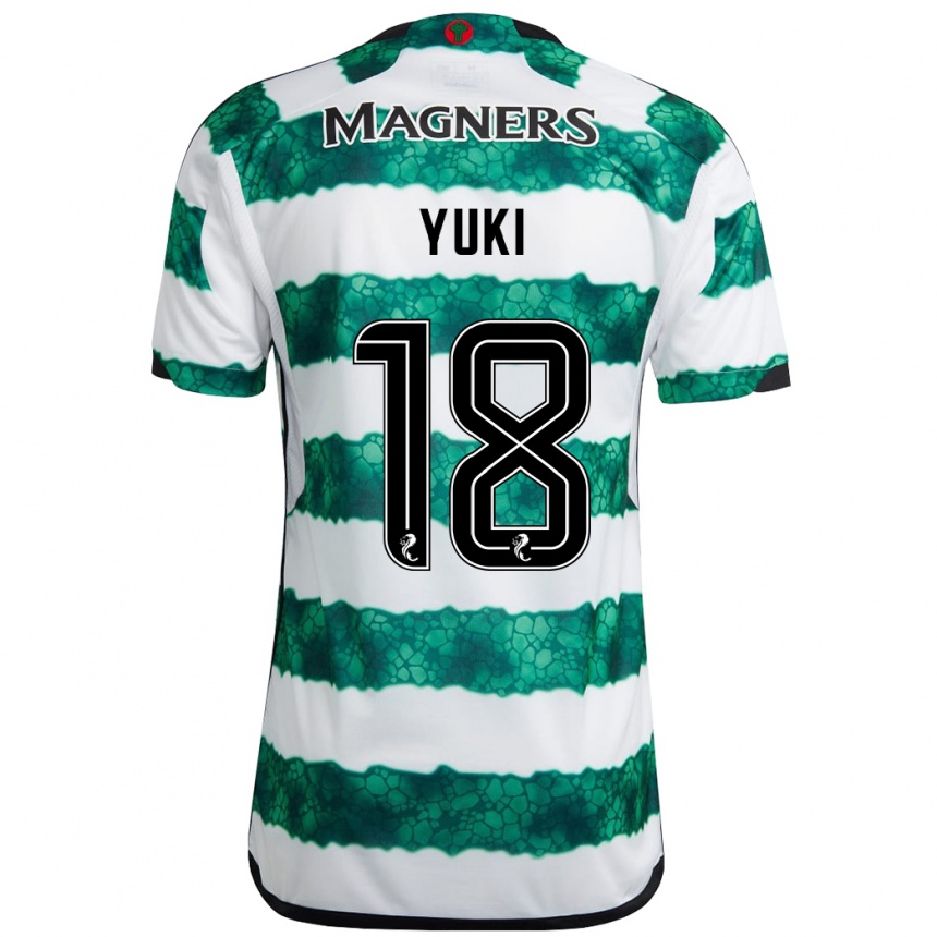 Hombre Fútbol Camiseta Yuki Kobayashi #18 Verde 1ª Equipación 2023/24 Perú