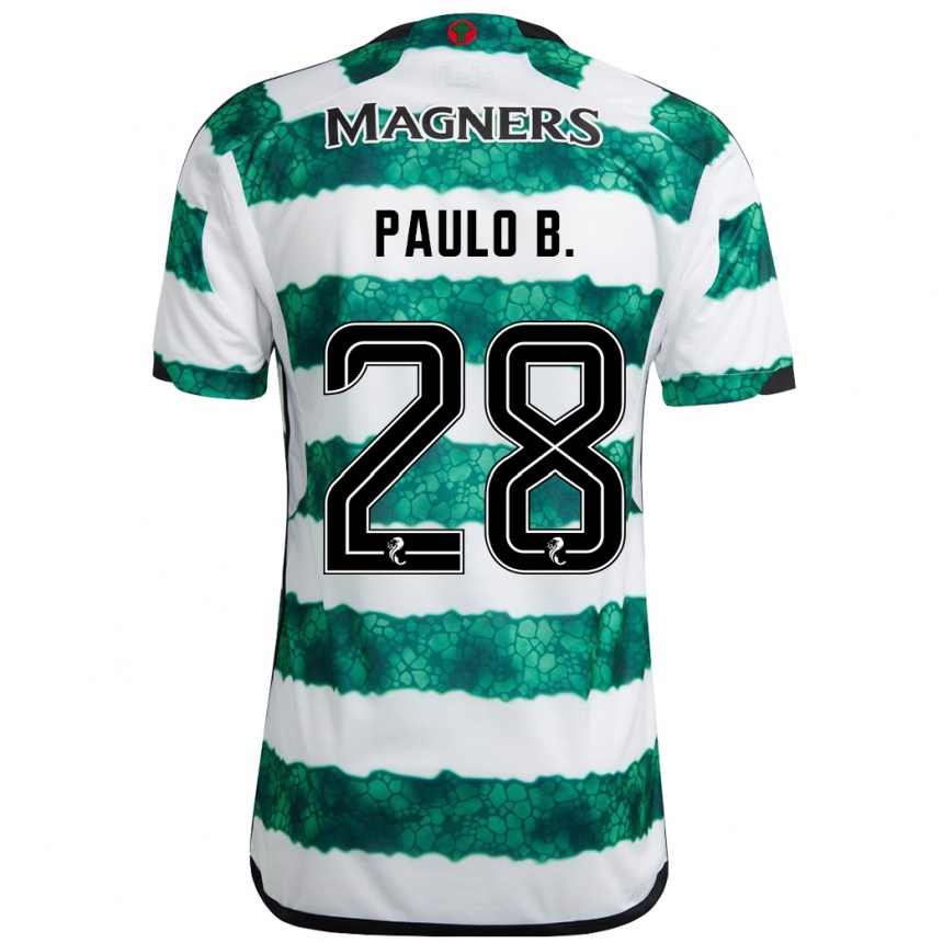 Hombre Fútbol Camiseta Paulo Bernardo #28 Verde 1ª Equipación 2023/24 Perú