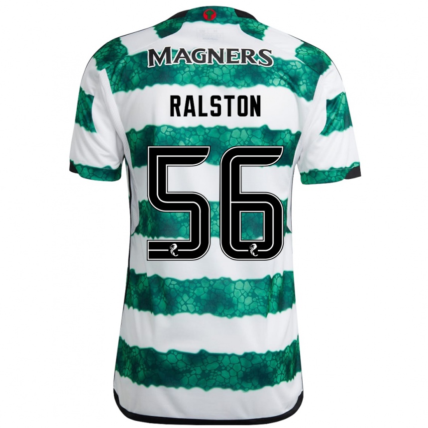 Hombre Fútbol Camiseta Anthony Ralston #56 Verde 1ª Equipación 2023/24 Perú