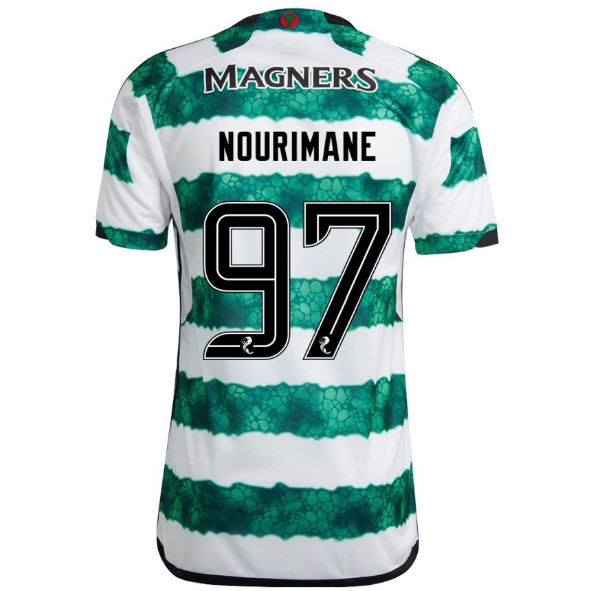 Hombre Fútbol Camiseta Addi Nourimane #97 Verde 1ª Equipación 2023/24 Perú