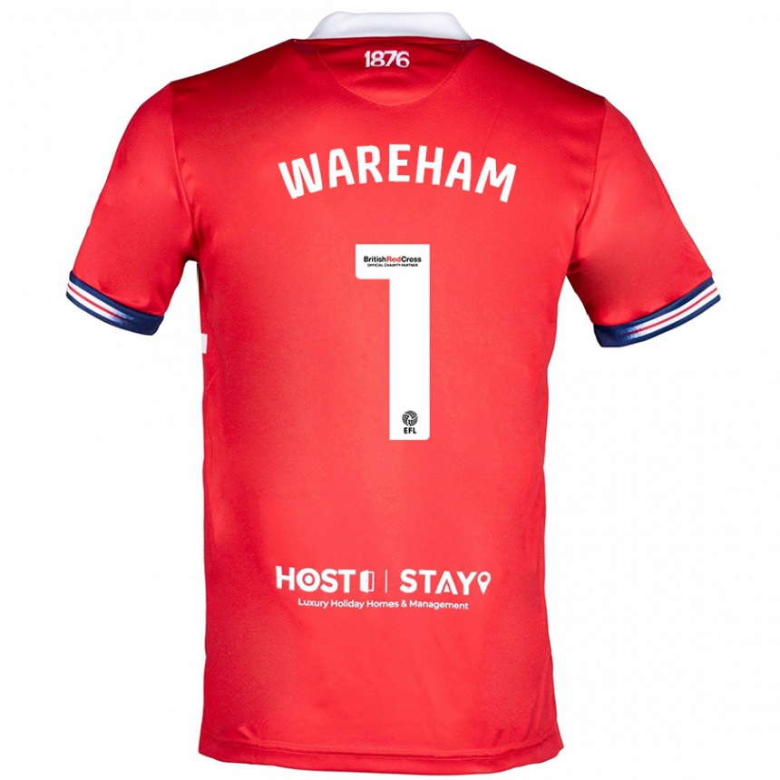 Hombre Fútbol Camiseta Laura Wareham #1 Rojo 1ª Equipación 2023/24 Perú