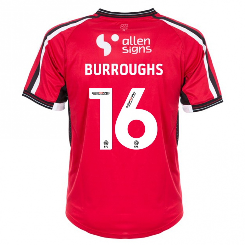 Hombre Fútbol Camiseta Jack Burroughs #16 Rojo 1ª Equipación 2023/24 Perú