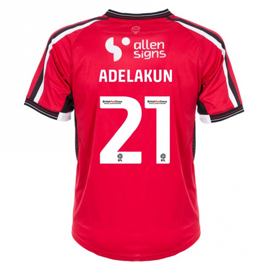 Hombre Fútbol Camiseta Hakeeb Adelakun #21 Rojo 1ª Equipación 2023/24 Perú