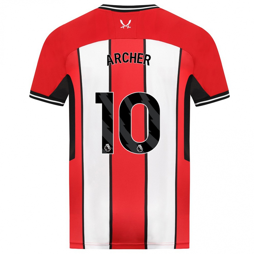 Hombre Fútbol Camiseta Cameron Archer #10 Rojo 1ª Equipación 2023/24 Perú