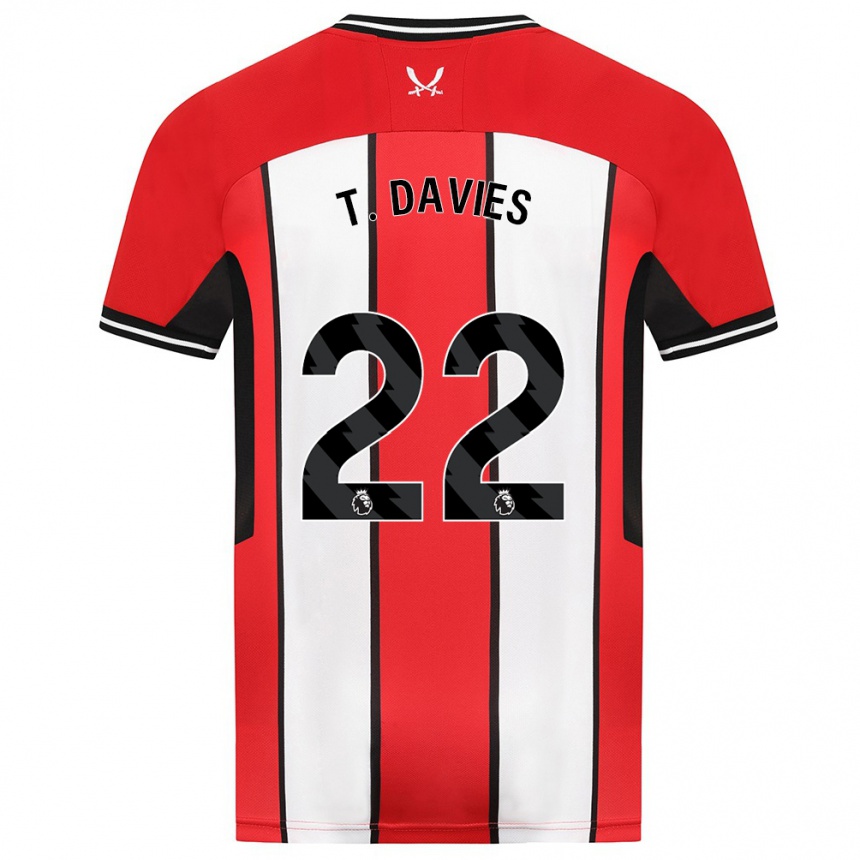 Hombre Fútbol Camiseta Tom Davies #22 Rojo 1ª Equipación 2023/24 Perú