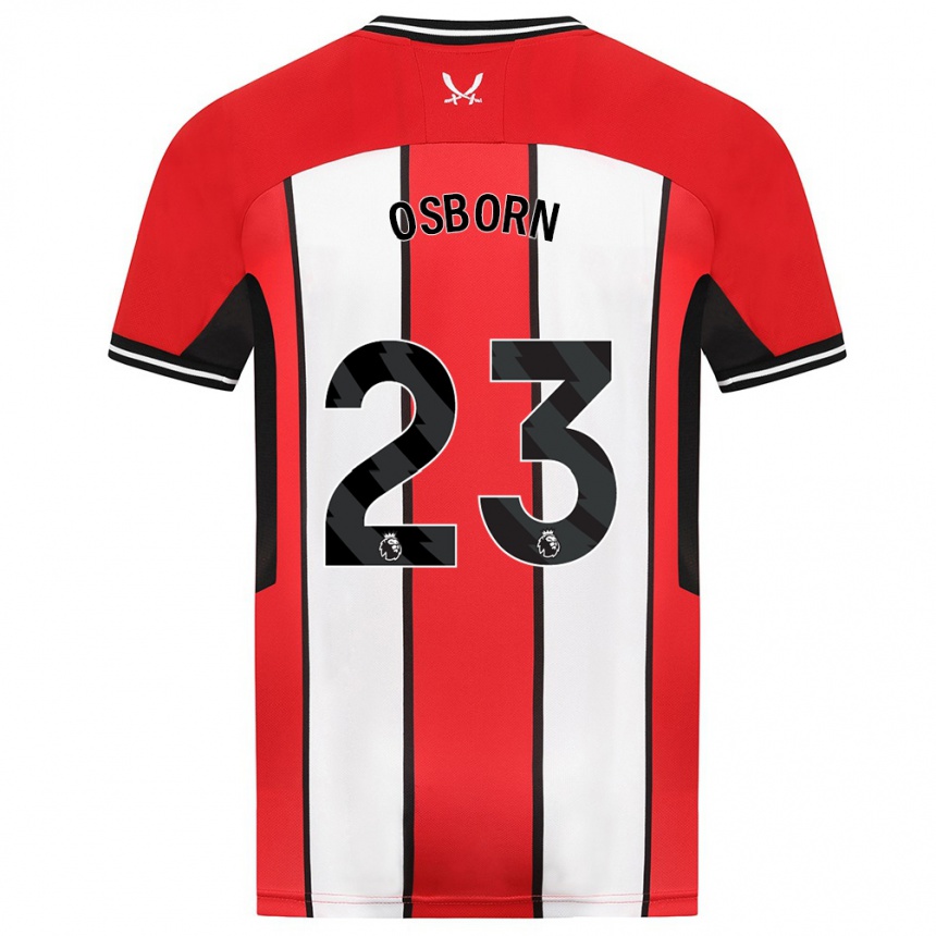 Hombre Fútbol Camiseta Ben Osborn #23 Rojo 1ª Equipación 2023/24 Perú