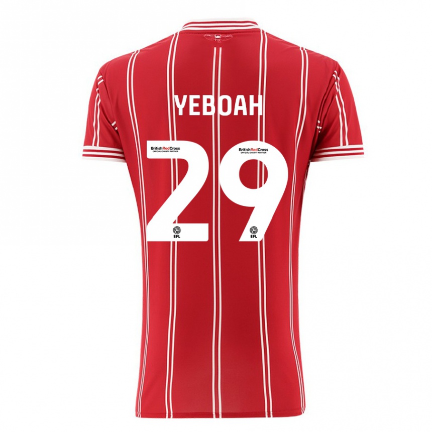 Hombre Fútbol Camiseta Ephraim Yeboah #29 Rojo 1ª Equipación 2023/24 Perú