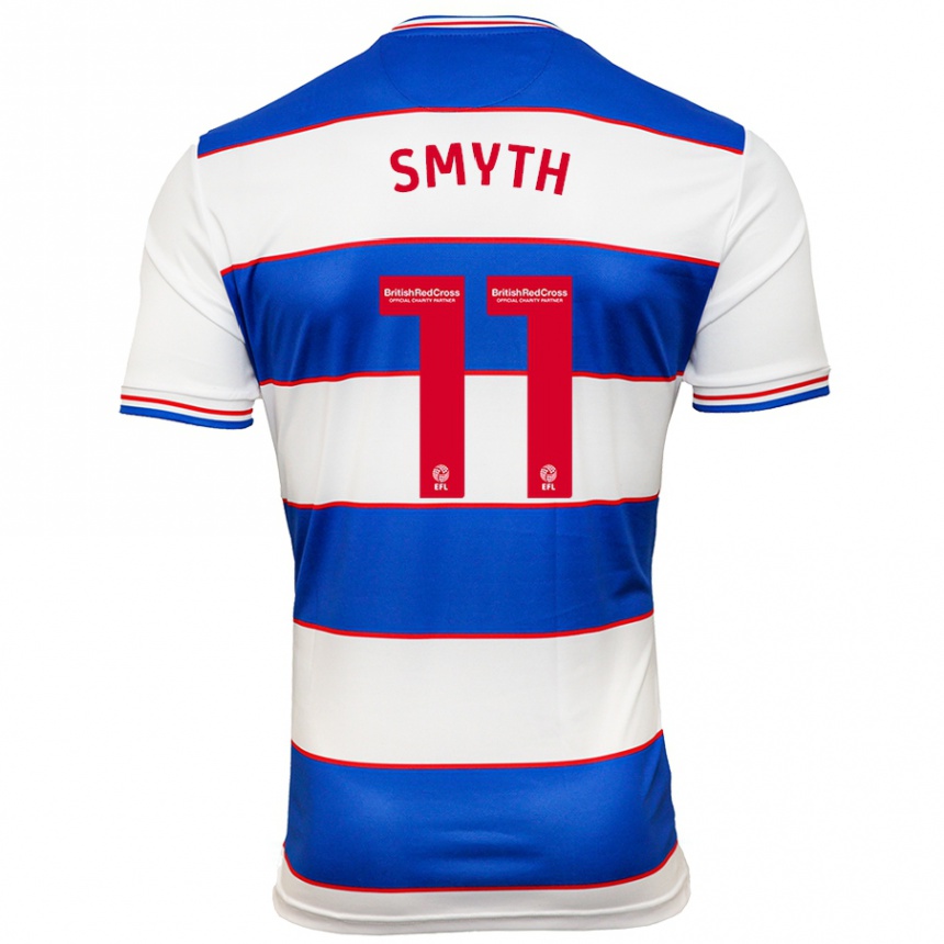 Hombre Fútbol Camiseta Paul Smyth #11 Blanco Azul 1ª Equipación 2023/24 Perú