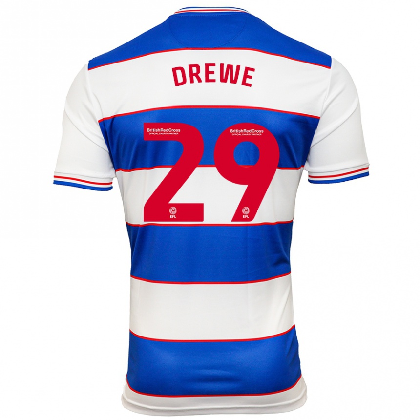 Hombre Fútbol Camiseta Aaron Drewe #29 Blanco Azul 1ª Equipación 2023/24 Perú