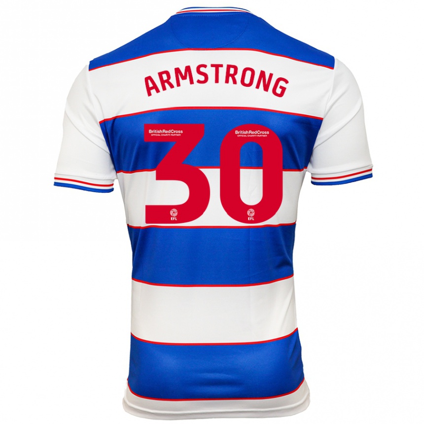 Hombre Fútbol Camiseta Sinclair Armstrong #30 Blanco Azul 1ª Equipación 2023/24 Perú