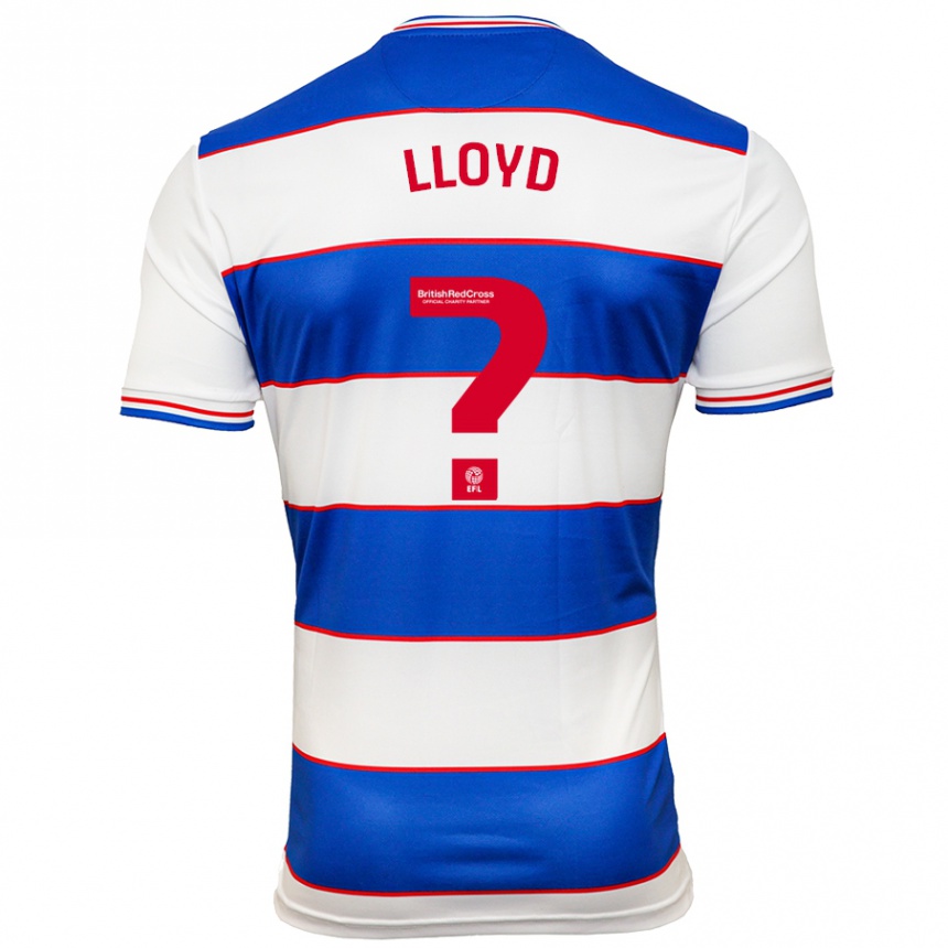 Hombre Fútbol Camiseta Alfie Lloyd #0 Blanco Azul 1ª Equipación 2023/24 Perú