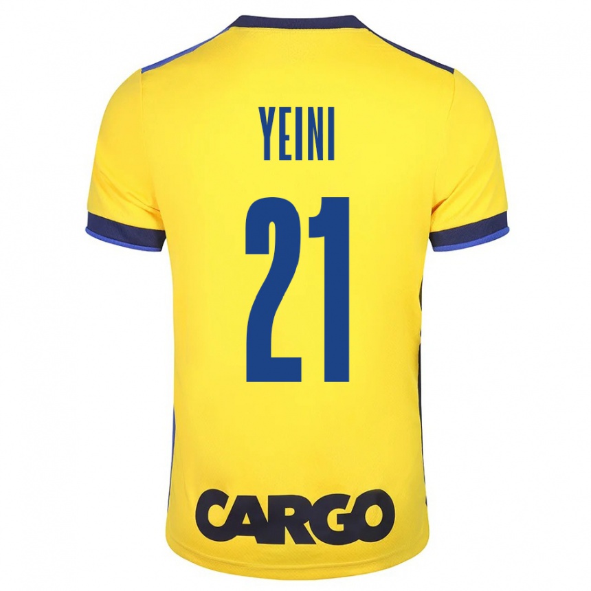 Hombre Fútbol Camiseta Sheran Yeini #21 Amarillo 1ª Equipación 2023/24 Perú