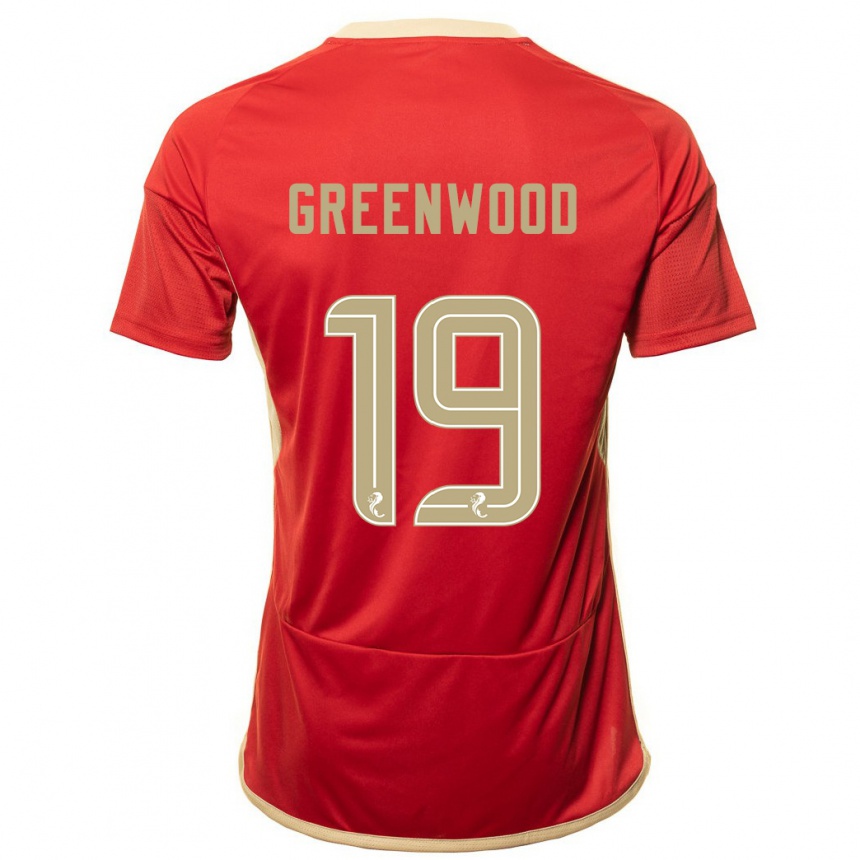 Hombre Fútbol Camiseta Brodie Greenwood #19 Rojo 1ª Equipación 2023/24 Perú