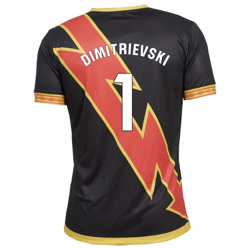 Hombre Fútbol Camiseta Stole Dimitrievski #1 Negro 2ª Equipación 2023/24 Perú