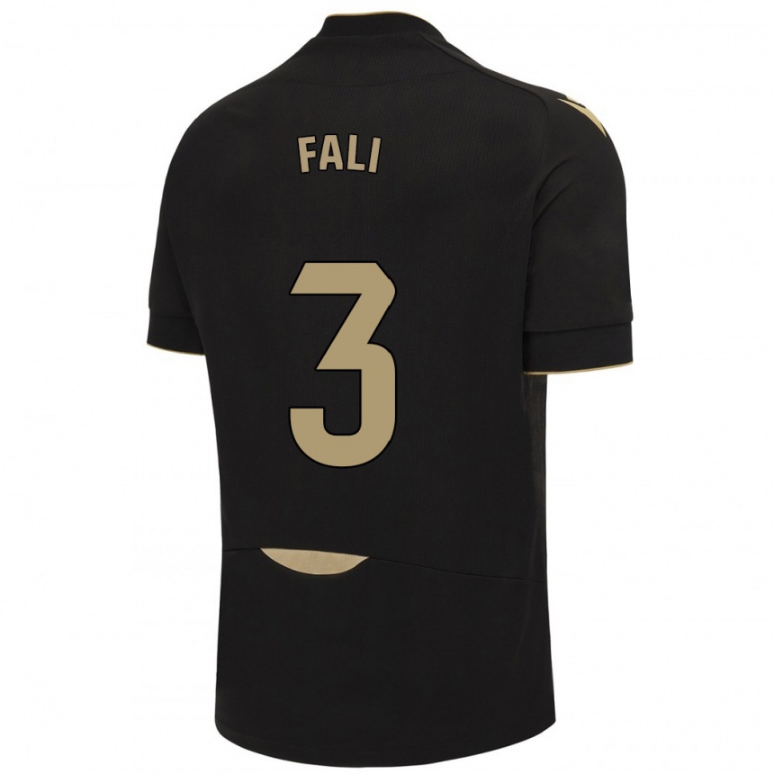 Hombre Fútbol Camiseta Fali #3 Negro 2ª Equipación 2023/24 Perú