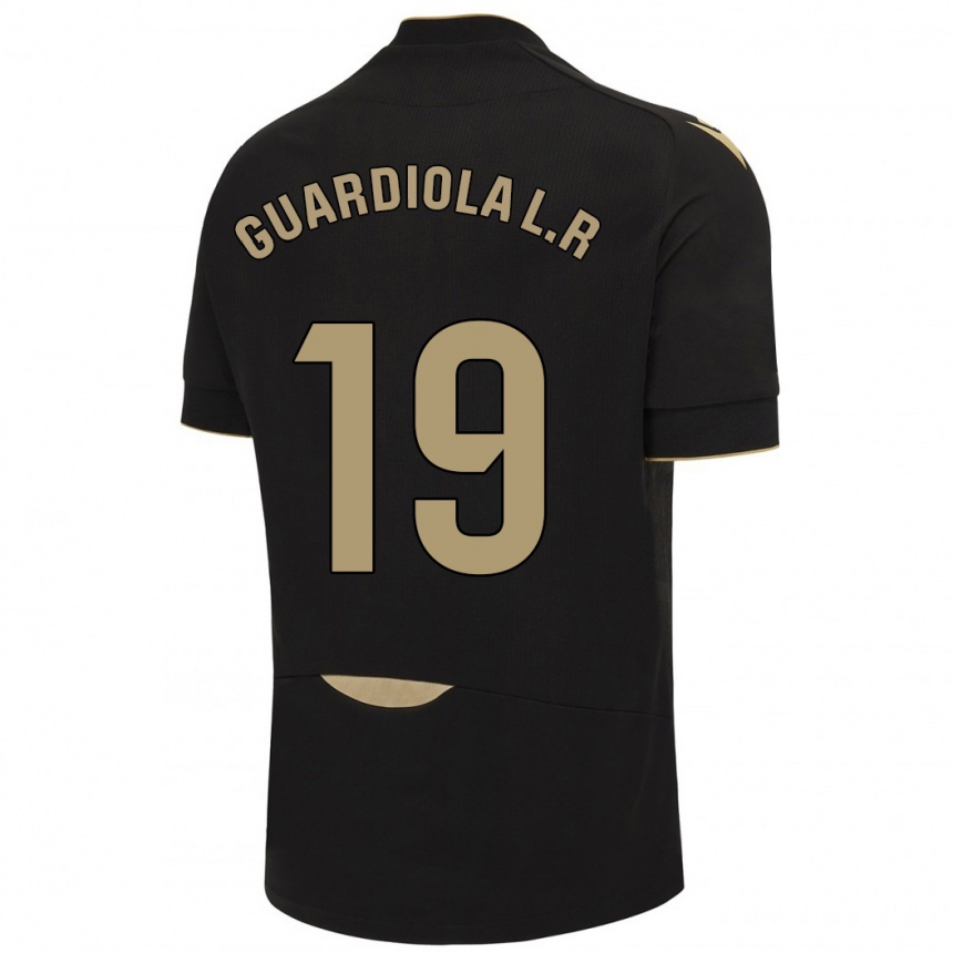 Hombre Fútbol Camiseta Sergi Guardiola #19 Negro 2ª Equipación 2023/24 Perú