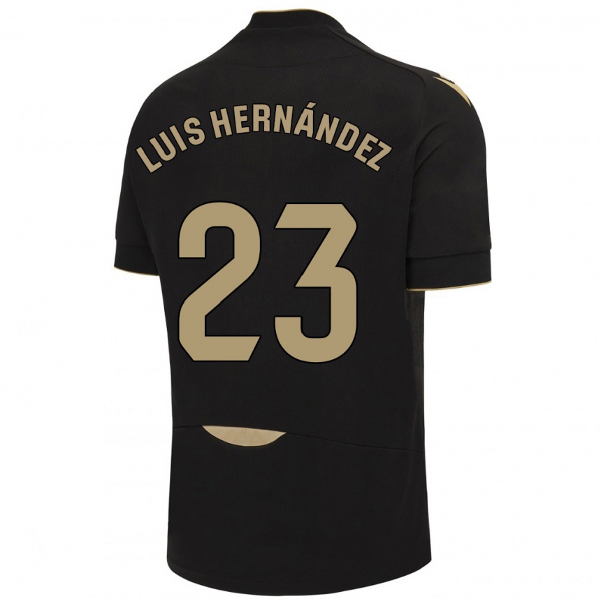 Hombre Fútbol Camiseta Luis Hernández #23 Negro 2ª Equipación 2023/24 Perú