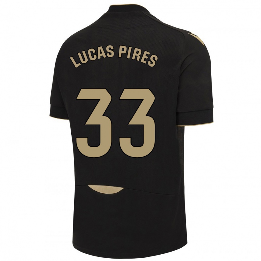 Hombre Fútbol Camiseta Lucas Pires #33 Negro 2ª Equipación 2023/24 Perú