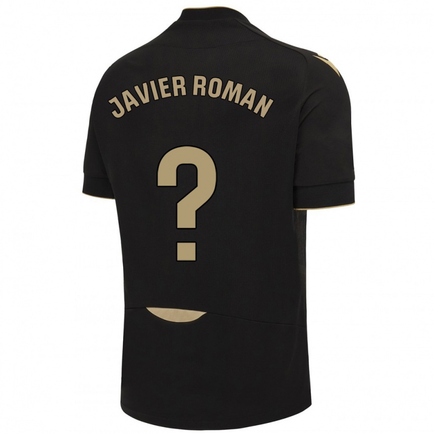 Hombre Fútbol Camiseta José Javier Román #0 Negro 2ª Equipación 2023/24 Perú